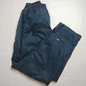 Men's Nike Navy Blue Lined Windbreaker Athletic Side Zip Pants Size Medium